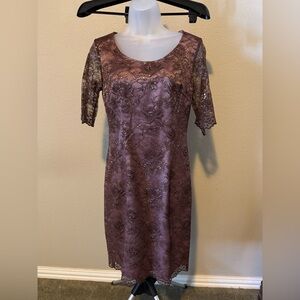 ANTONIO MELANI Lace Midi Dress Sz 4
